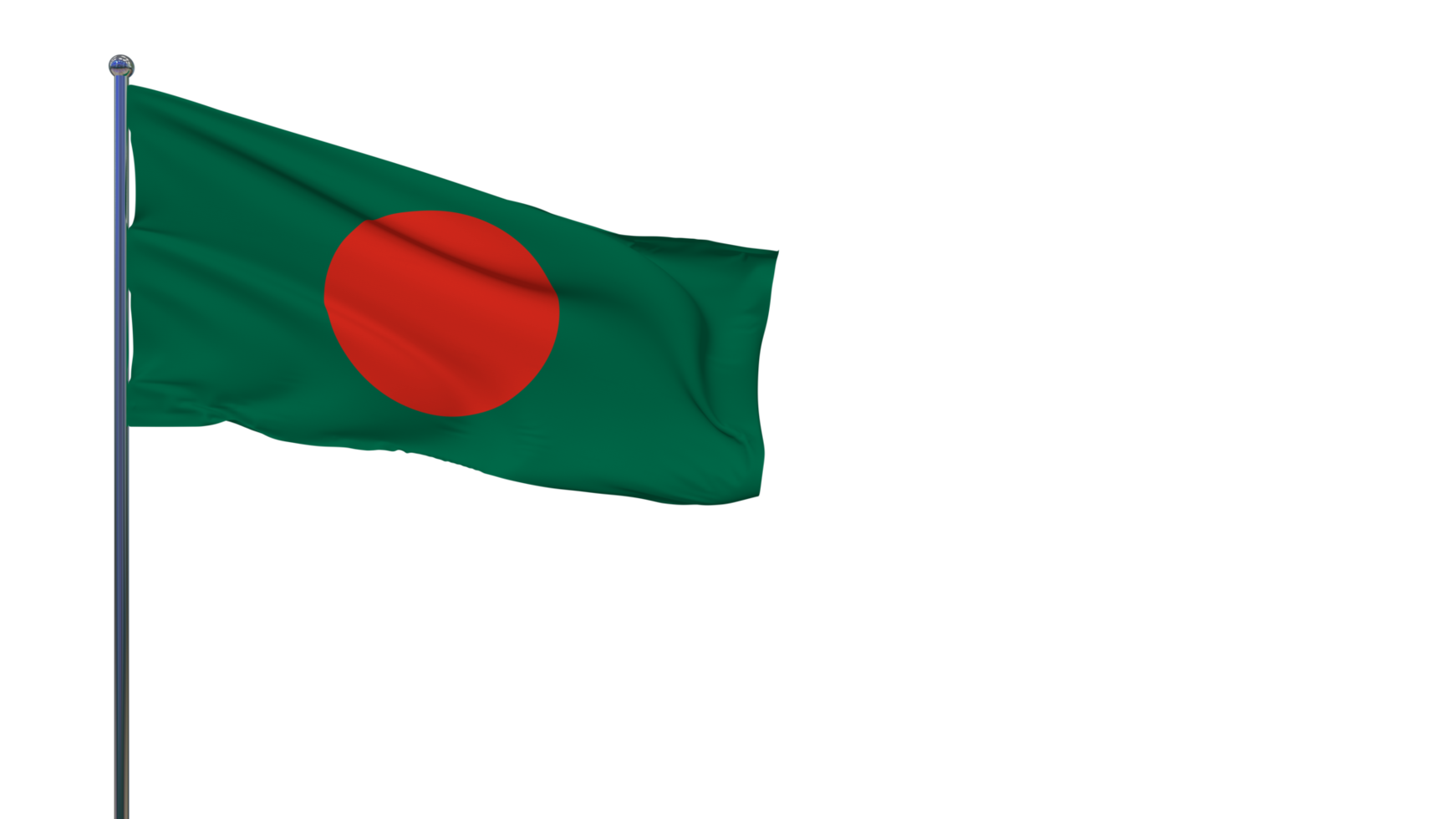 Bangladesh Flag Waving in The Wind 3D Rendering, National Day, Independence Day png