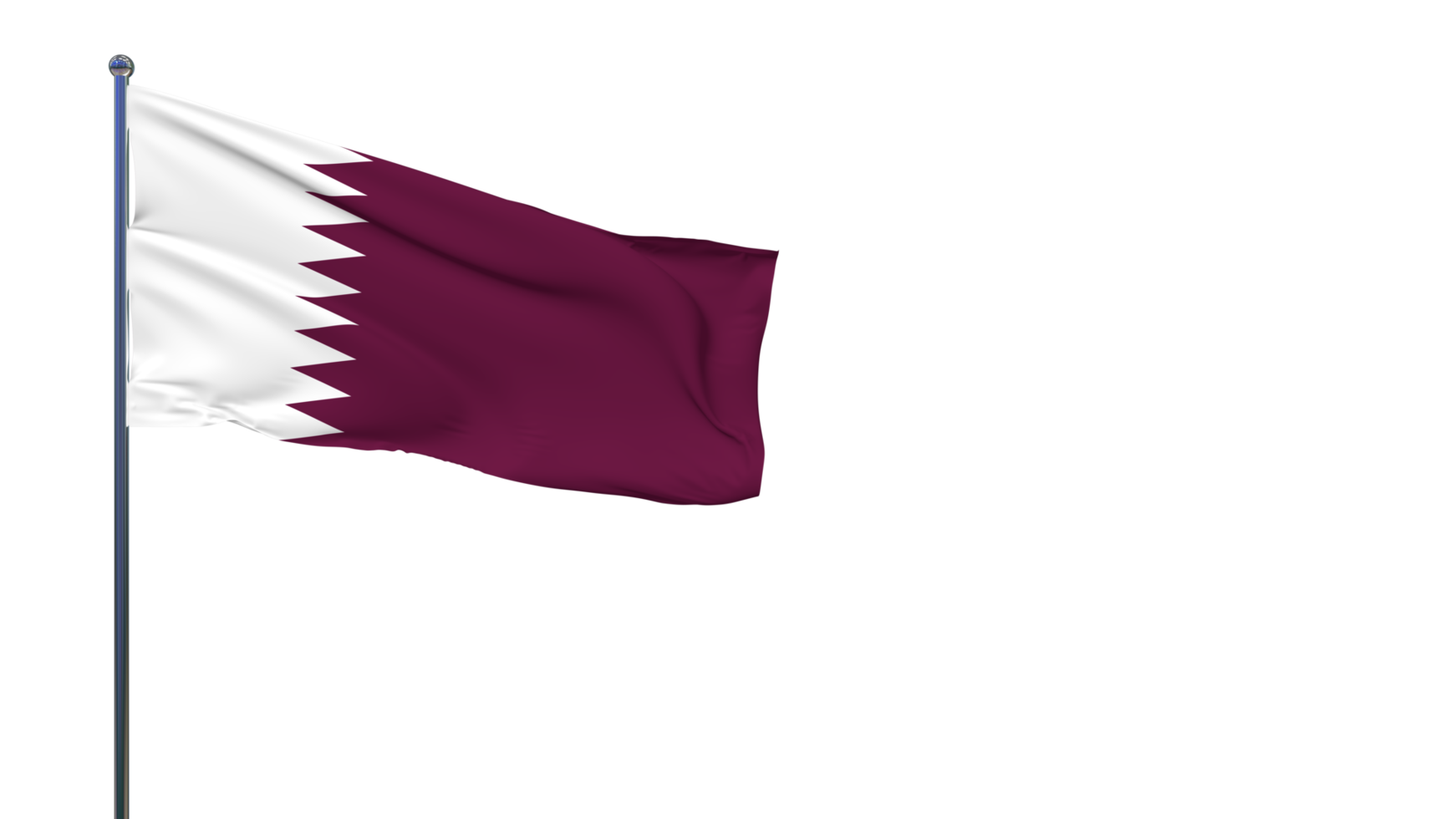 Qatar Flag Waving in The Wind 3D Rendering, National Day, Independence Day png