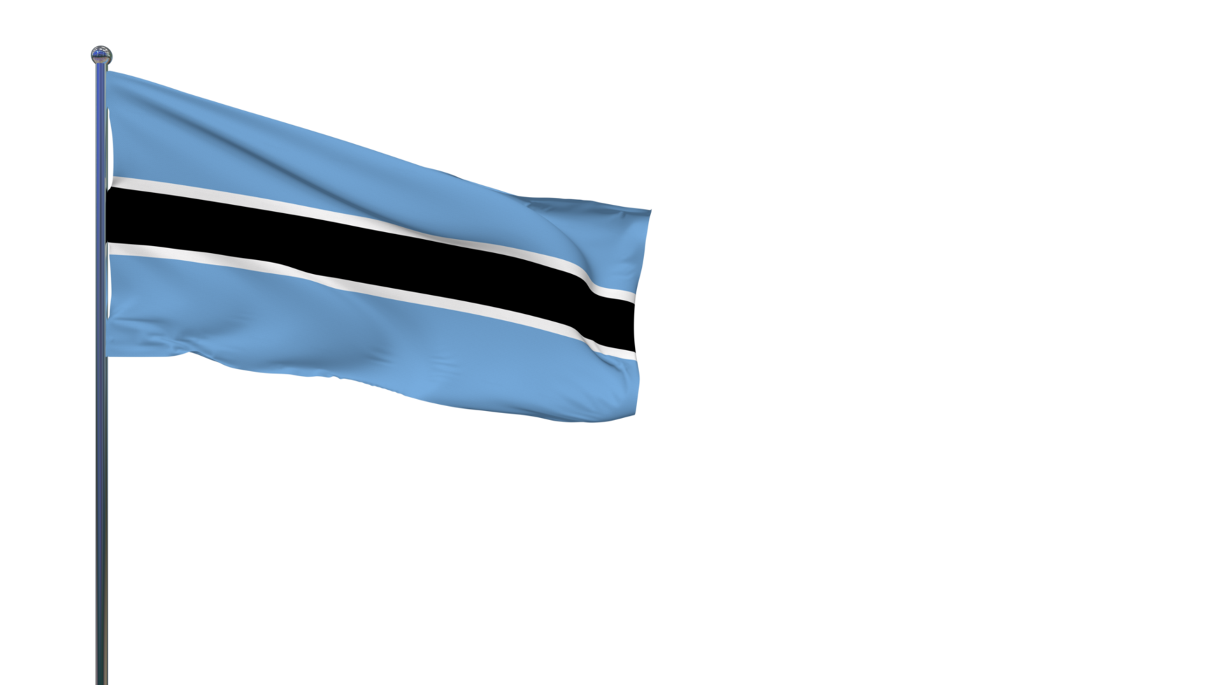 Botswana Flag Waving in The Wind 3D Rendering, National Day, Independence Day png