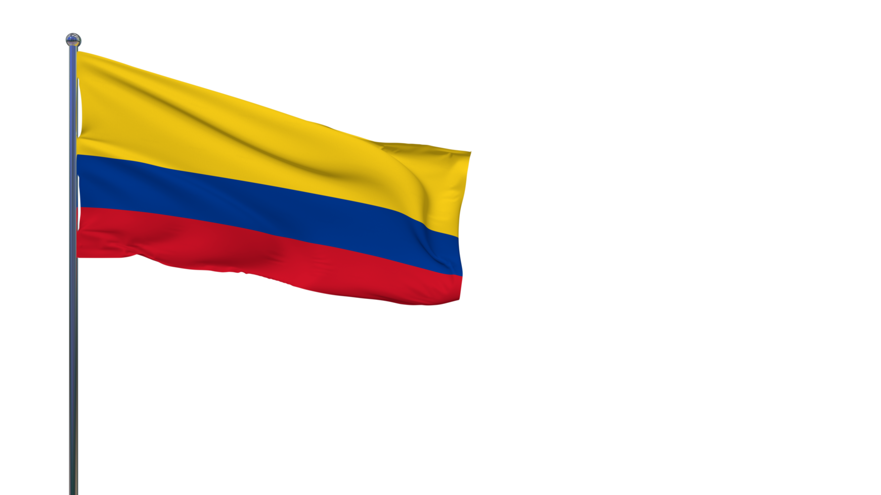 Colombia Flag Waving in The Wind 3D Rendering, National Day, Independence Day png