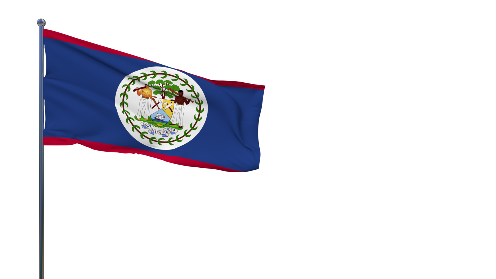 Belize Flag Waving in The Wind 3D Rendering, National Day, Independence Day png