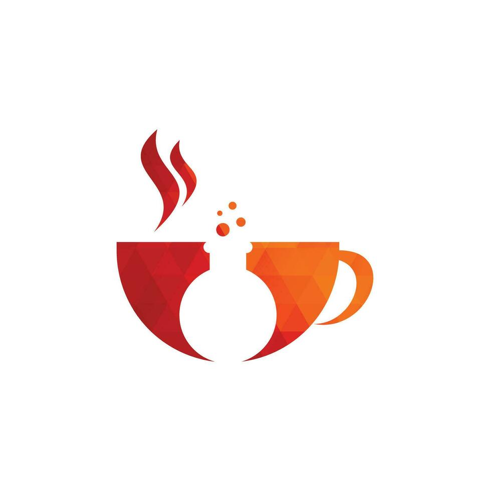 Coffee lab logo design vector template