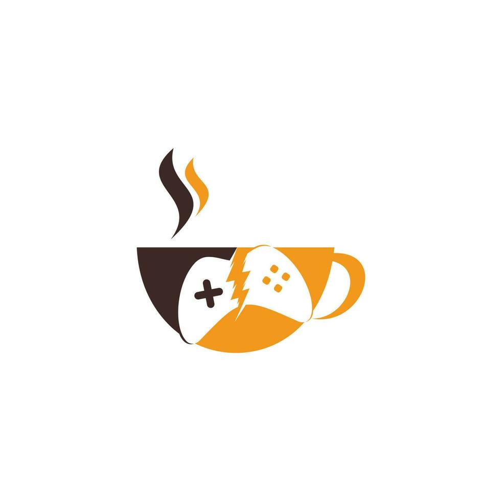 logotipo de la cafetería del juego. diseño del logotipo de la cafetería del juego de truenos. vector