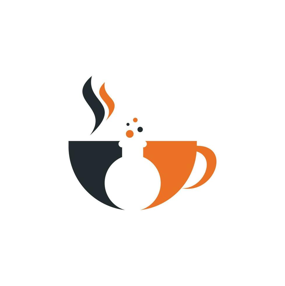 Coffee lab logo design vector template