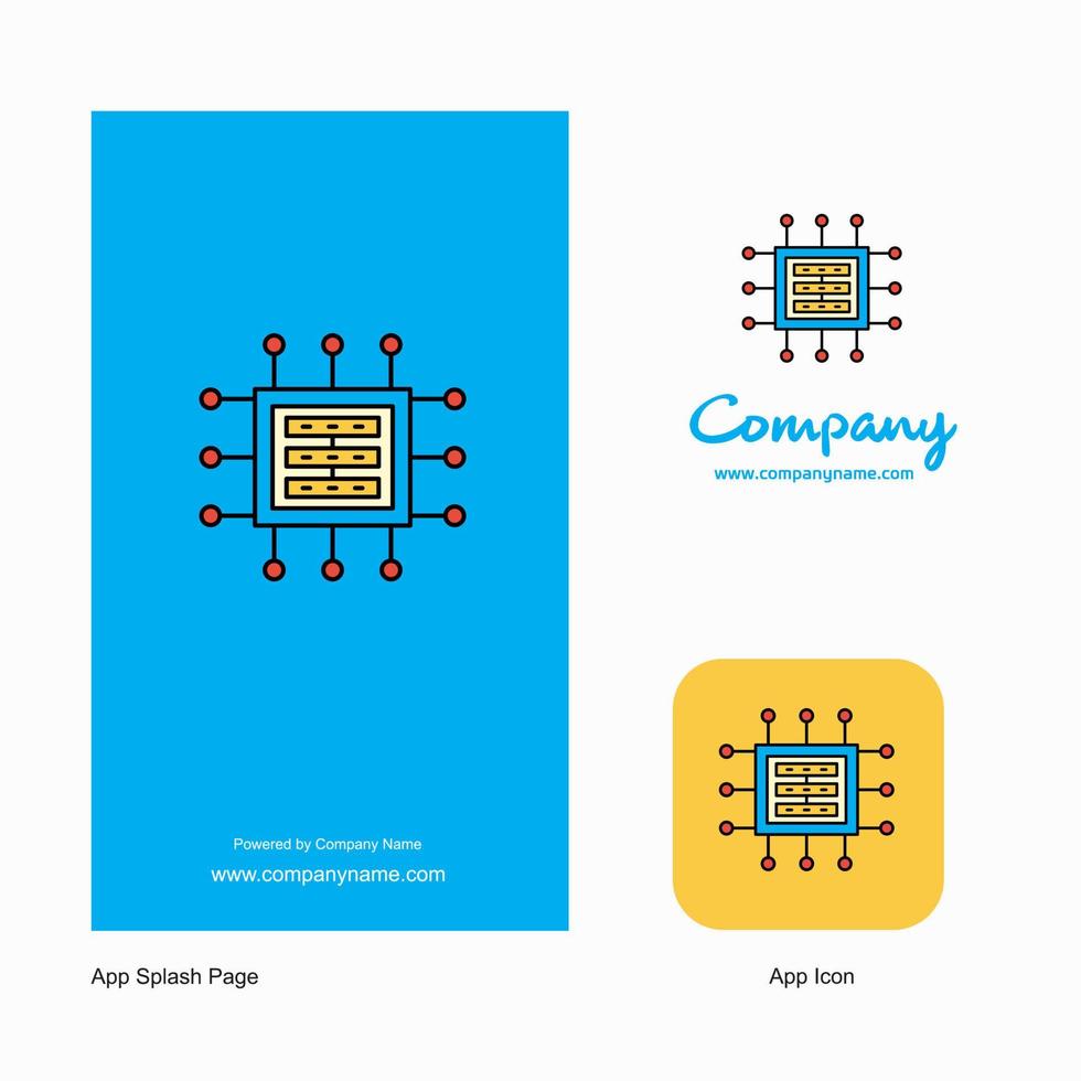 Processor Company Logo App Icon and Splash Page Design Creative Business App Design Elements vector