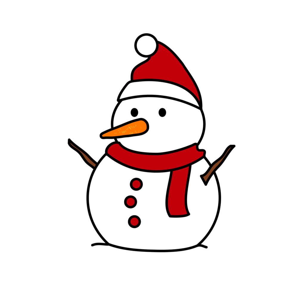 snow man on transparent background png