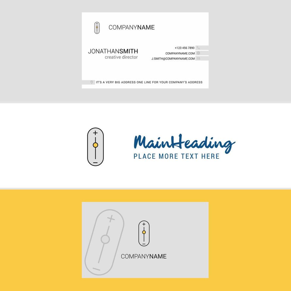 Beautiful Zoom in zoom out Logo and business card vertical Design Vector