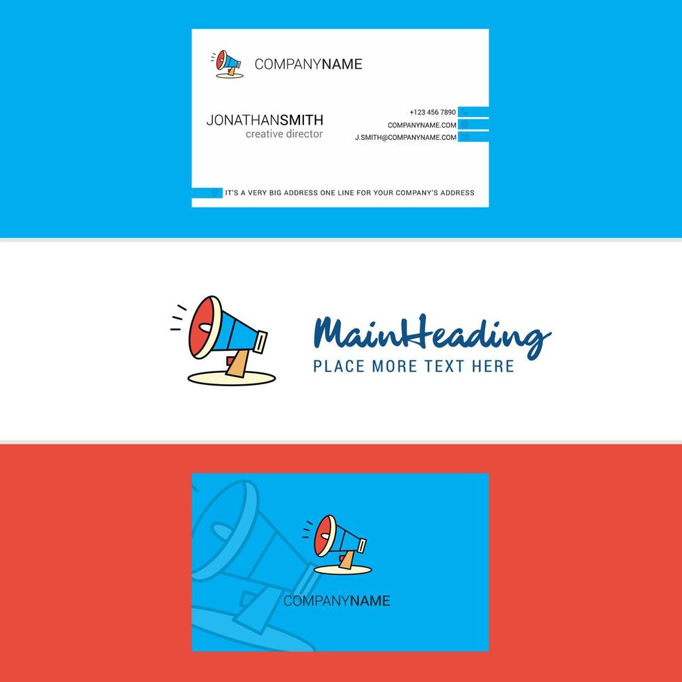 Beautiful Speaker Logo and business card vertical Design Vector