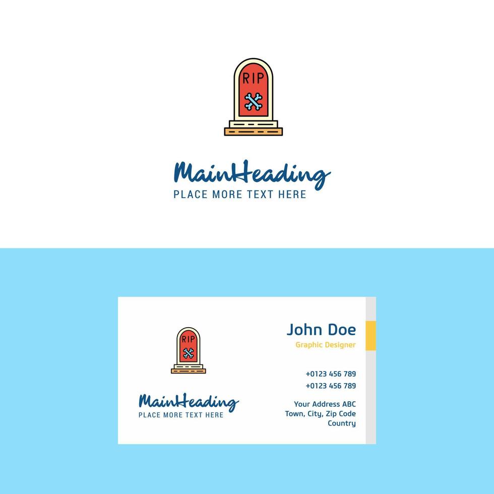 Flat Grave Logo and Visiting Card Template Busienss Concept Logo Design vector
