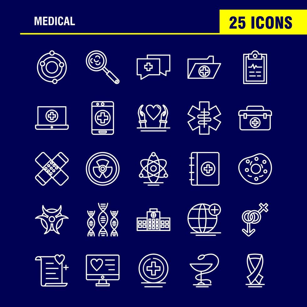 iconos de líneas médicas establecidos para infografías kit uxui móvil y diseño de impresión incluyen pulmones parte del cuerpo médico ciencia medicina salud colección médica logotipo y pictograma de infografía moderna vector