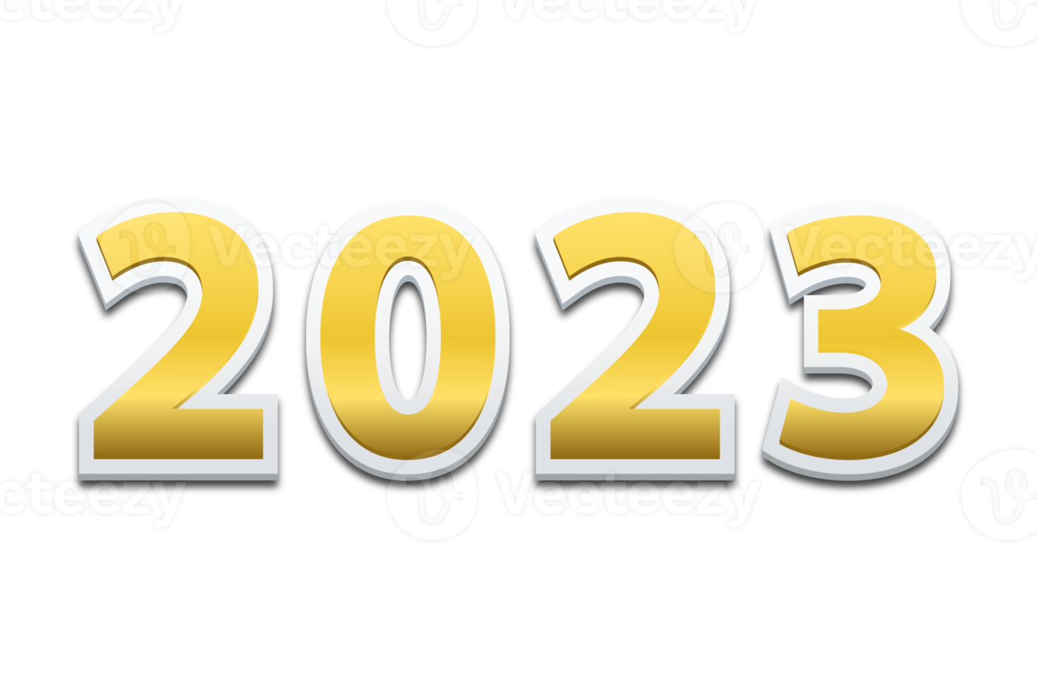 2023-Konzept, frohes neues Jahr2023. Typografie-Logo 2023 zum Feiern, bunter trendiger 3D-Text für Branding, Banner, Cover, Karte, soziale Medien, png. png