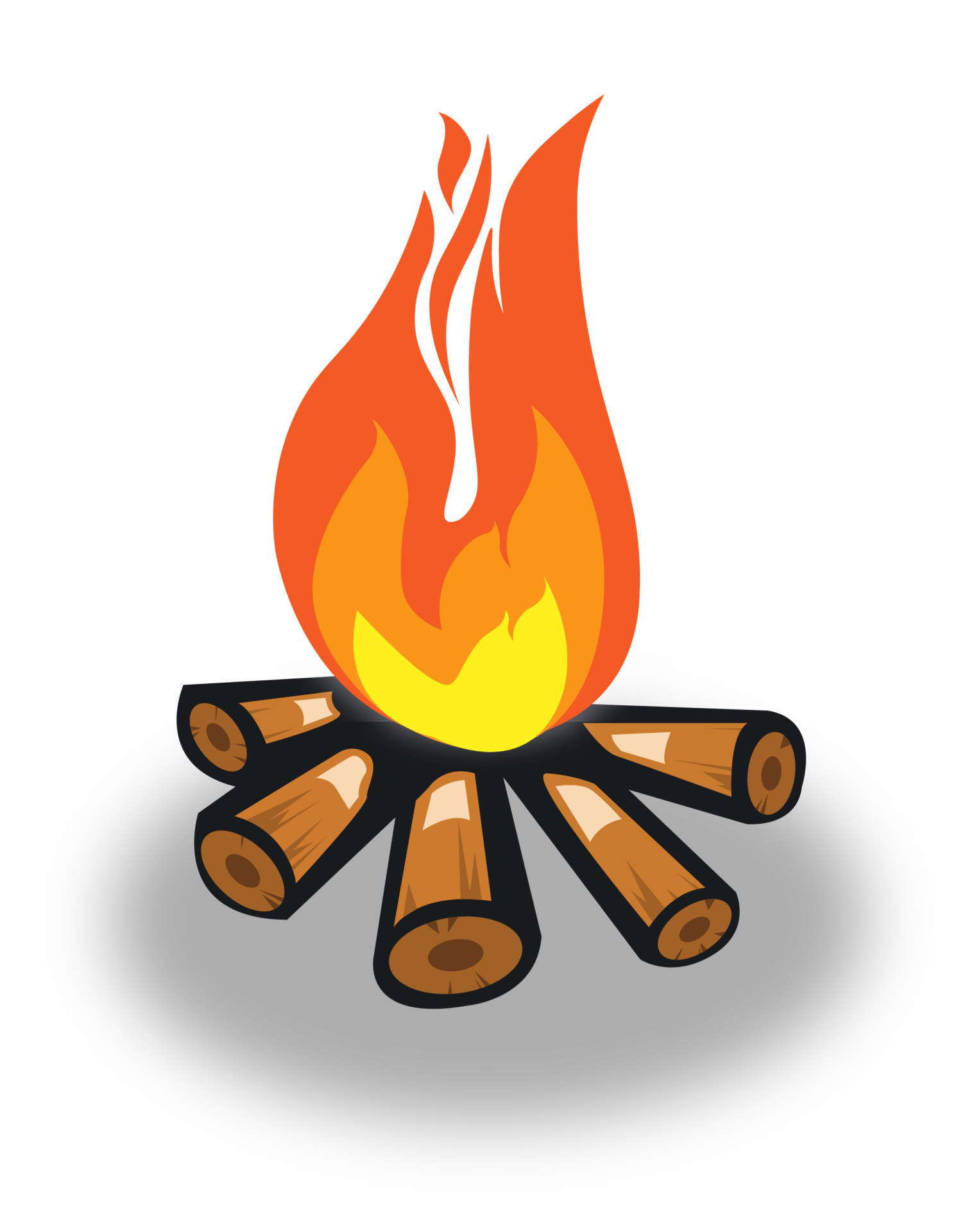 Free Red fire on wood illustration. Flame interface element. 14040406