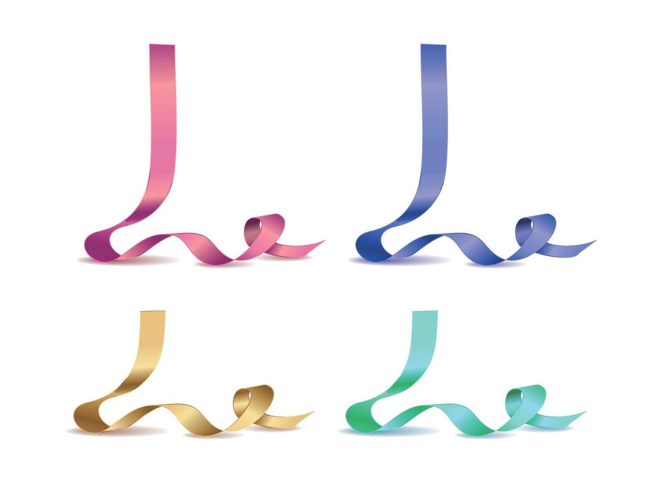 ribbons isolated on white background vector