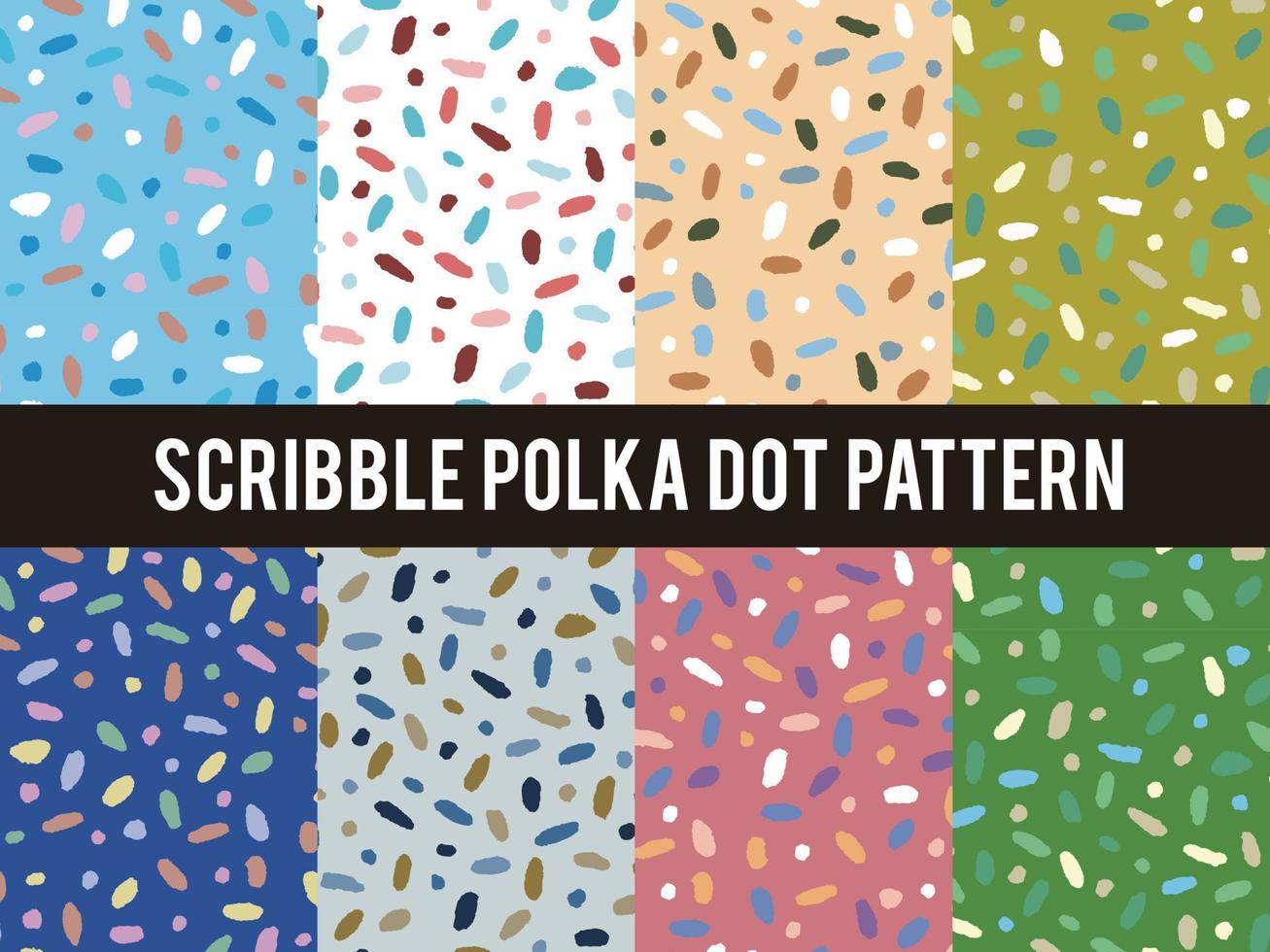 set of seamless patterns with dots vector