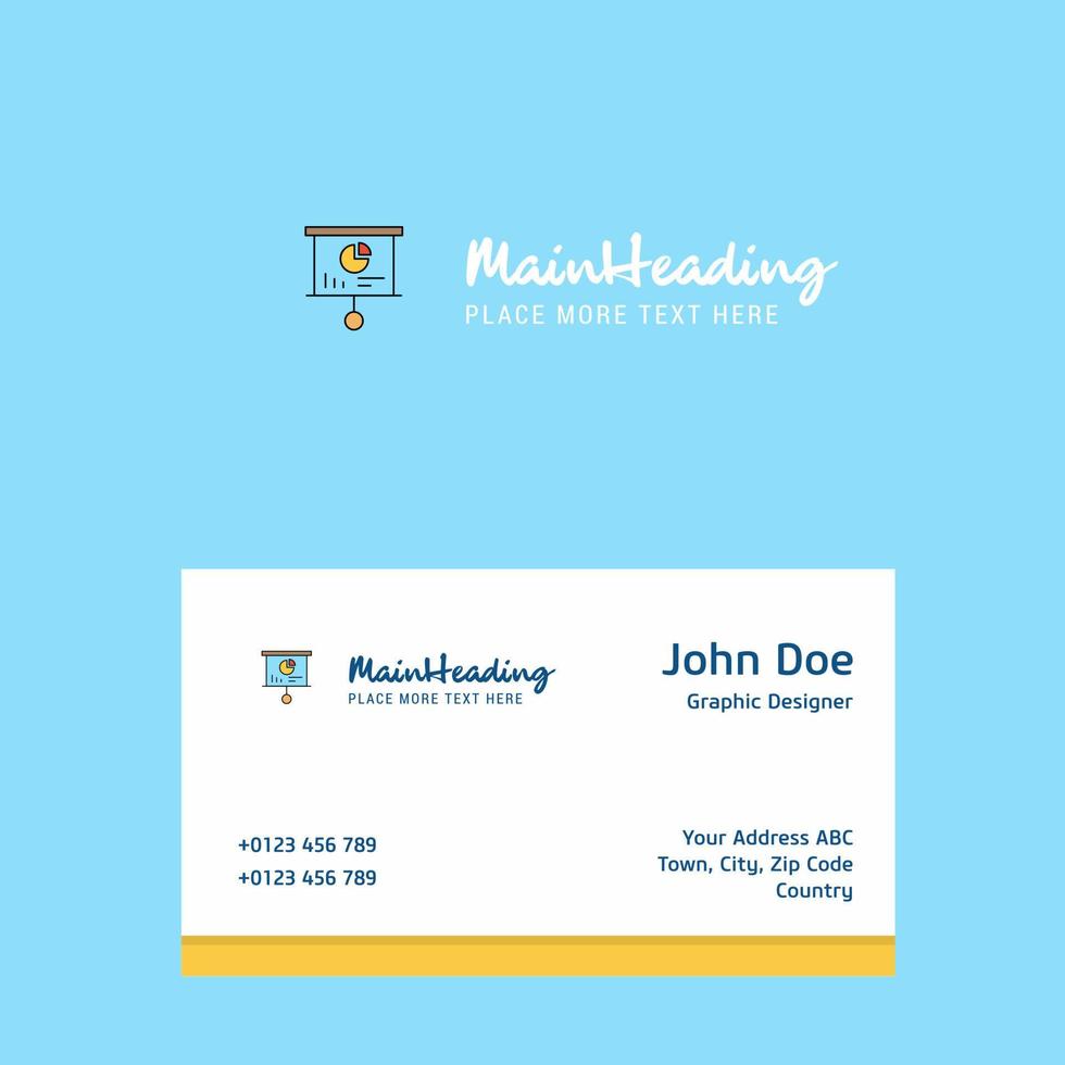 Presentation board logo Design with business card template Elegant corporate identity Vector