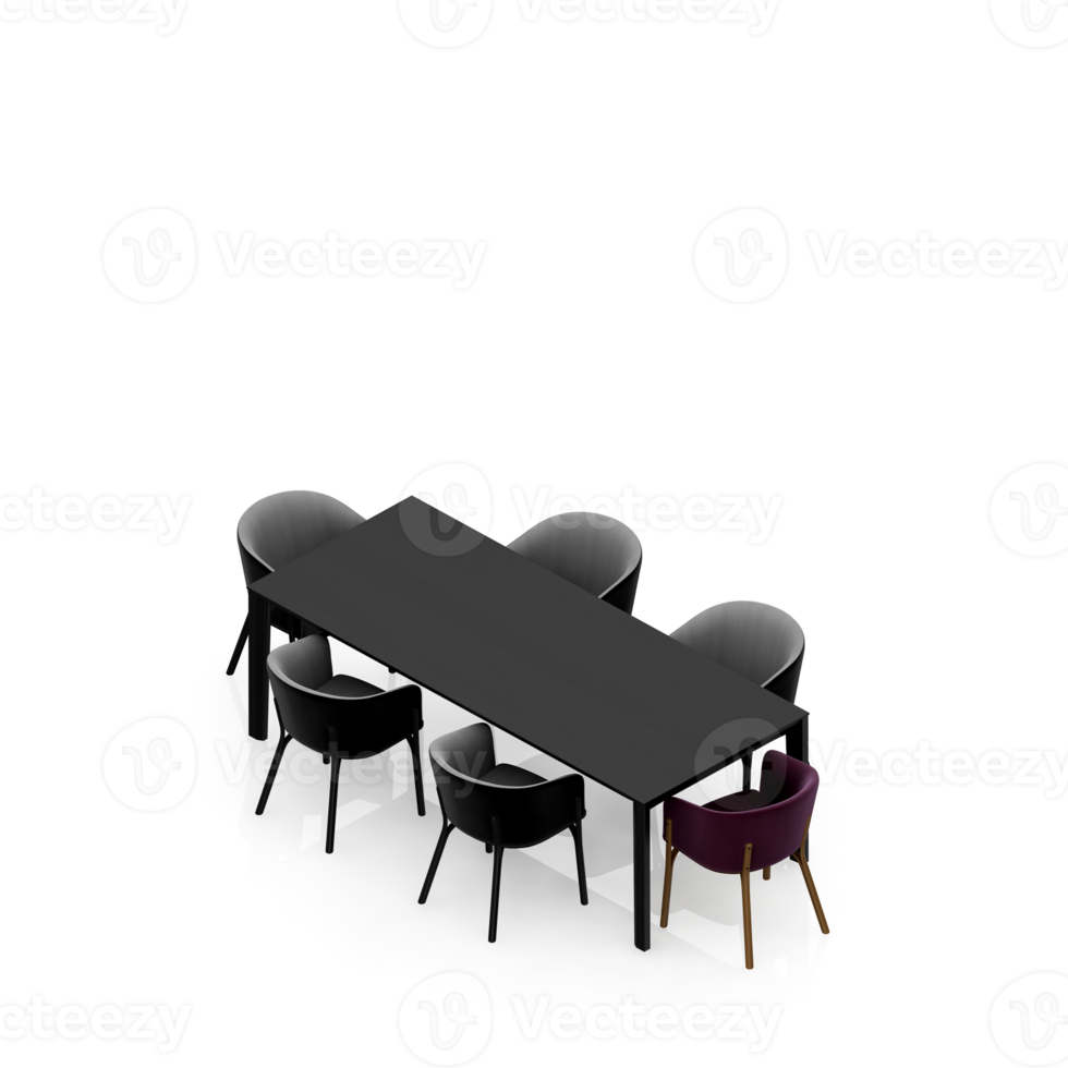 Isometric Table 3D render png