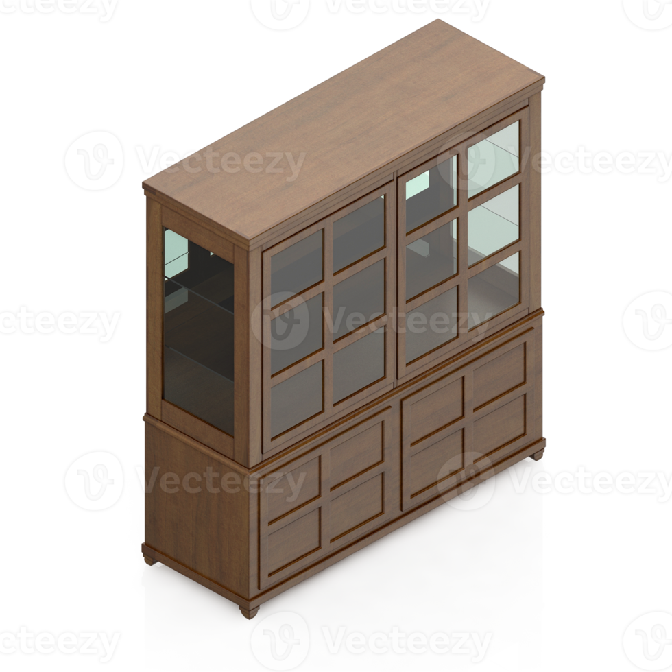 Isometric Cabinet 3D render png