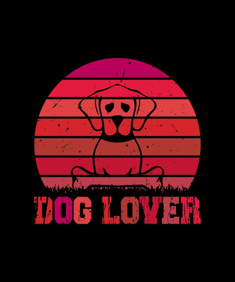 diseño de camiseta amante de los perros vector