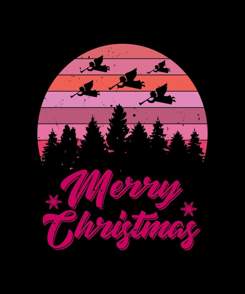 merry christmas t shirt design vector