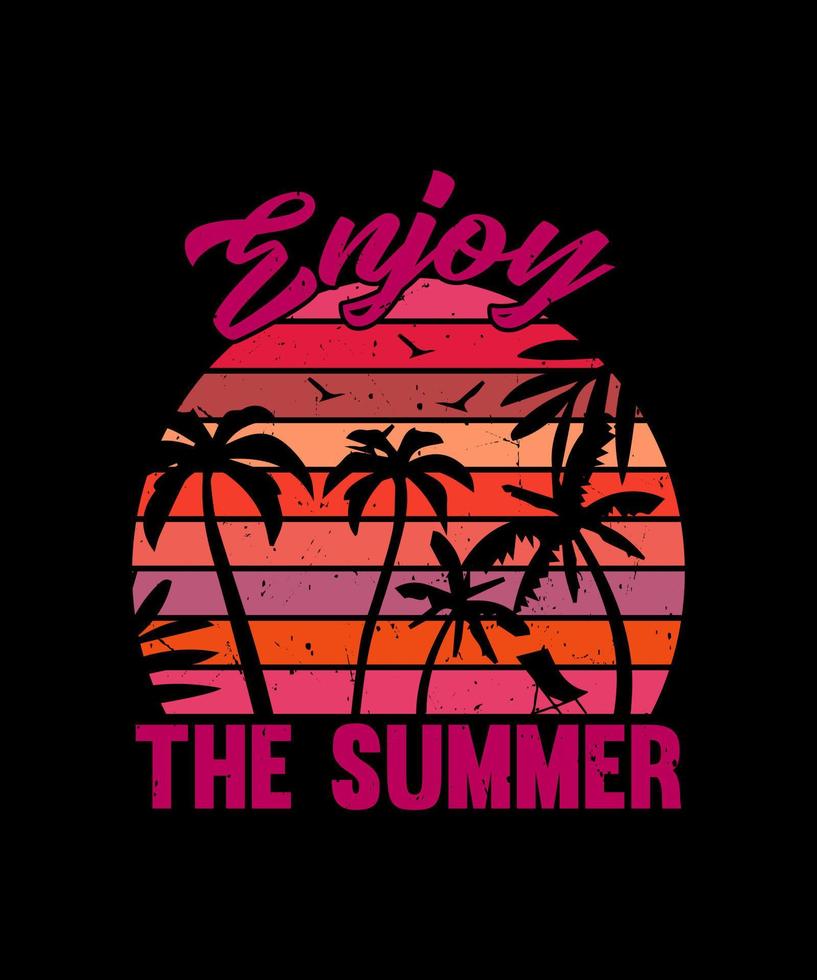 disfruta del diseño de la camiseta de verano vector