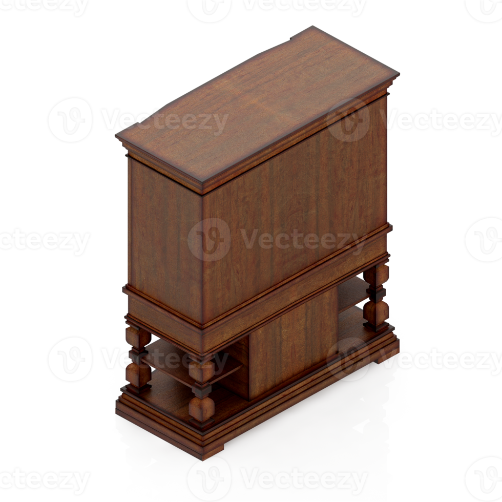 Isometric Cabinet 3D render png
