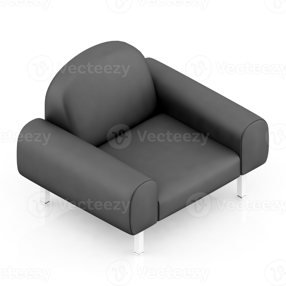 Isometric Armchair Isolated 3D render png