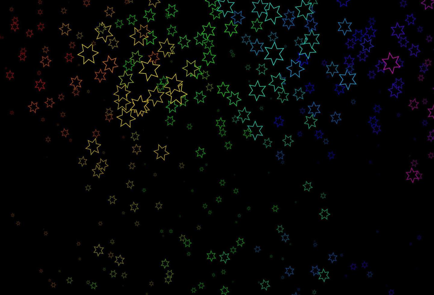 Dark Multicolor, Rainbow vector layout with bright stars.