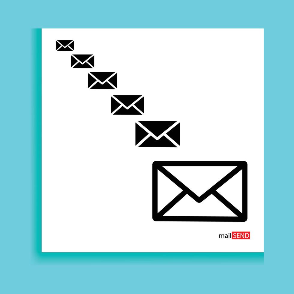 Email envelope icon vector illustration