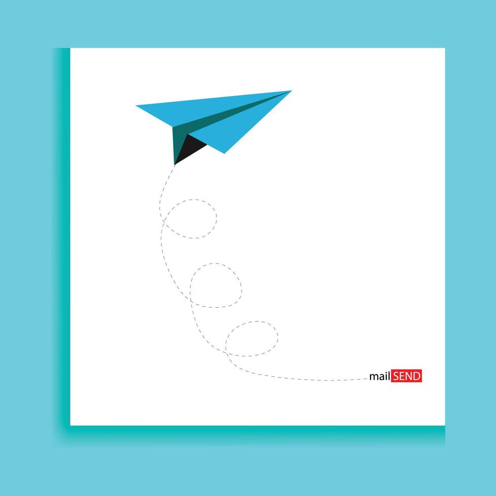 vector de icono de avión de papel, enviar mensaje ilustración de logotipo sólido,