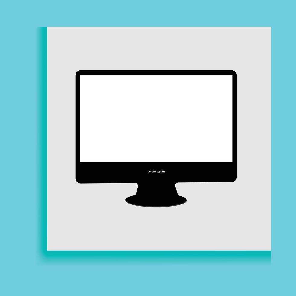 monitor vector icon, Vector EPS 10 illustration style