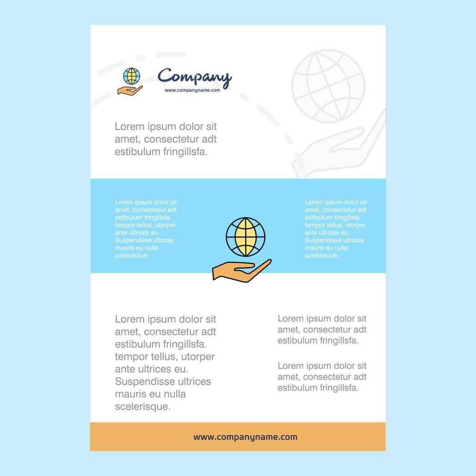 Template layout for Safe world comany profile annual report presentations leaflet Brochure Vector Background