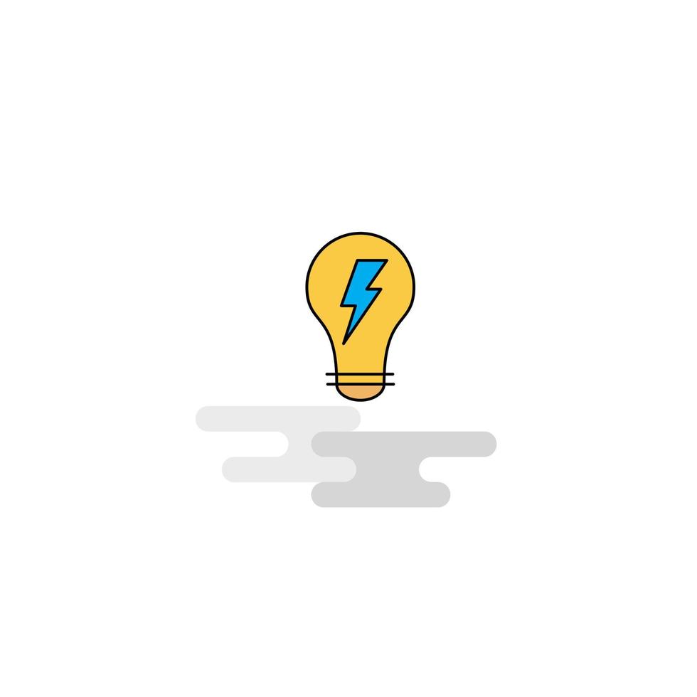 Flat Bulb Icon Vector