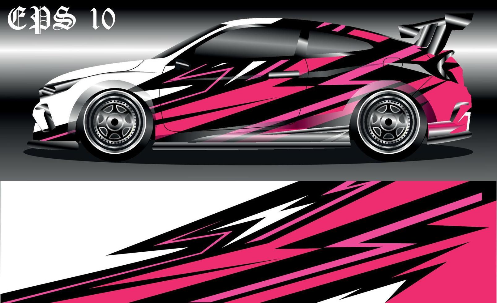car wrap abstract racing graphic background for vinyl wrap and stickers vector