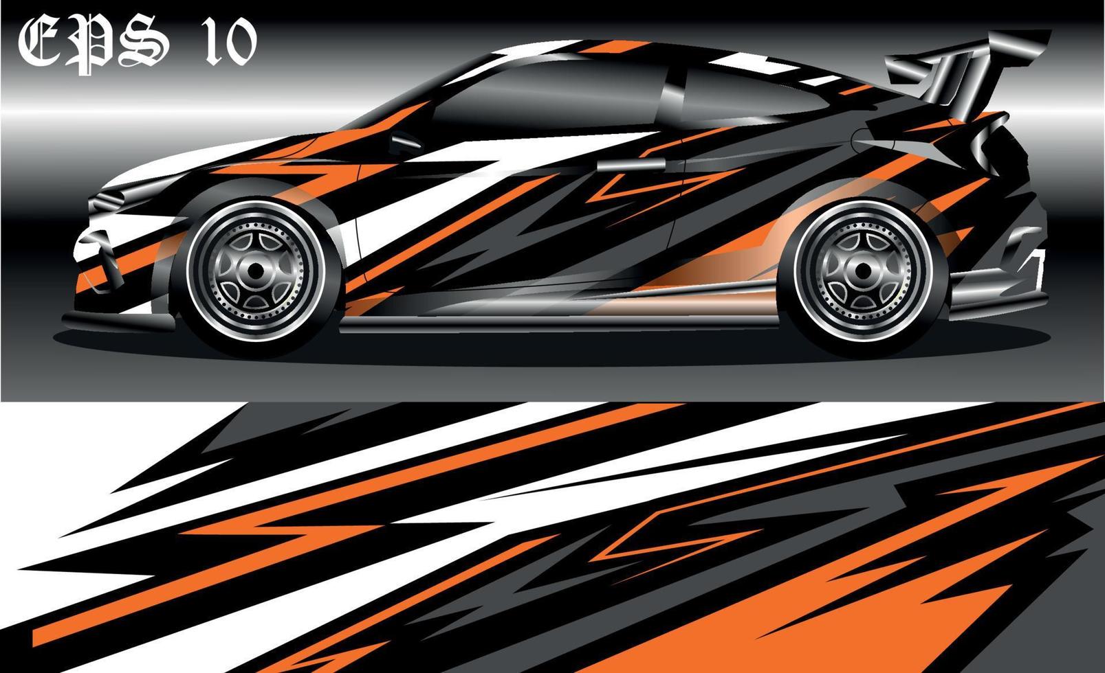 car wrap abstract racing graphic background for vinyl wrap and stickers vector