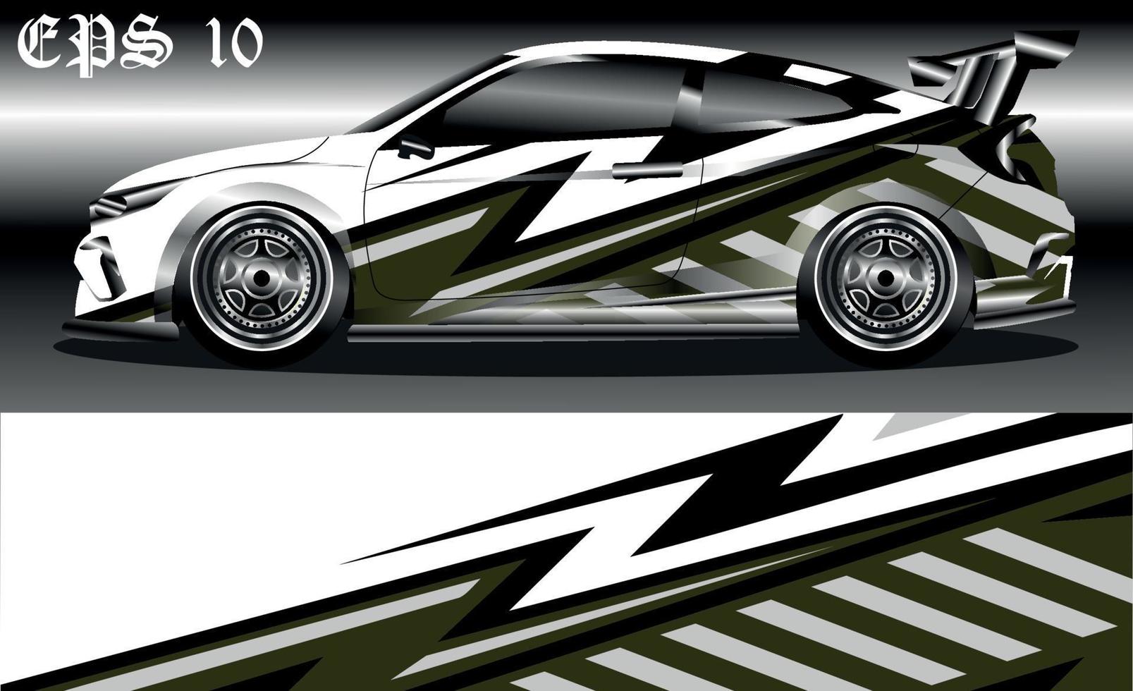 car wrap abstract racing graphic background for vinyl wrap and stickers vector