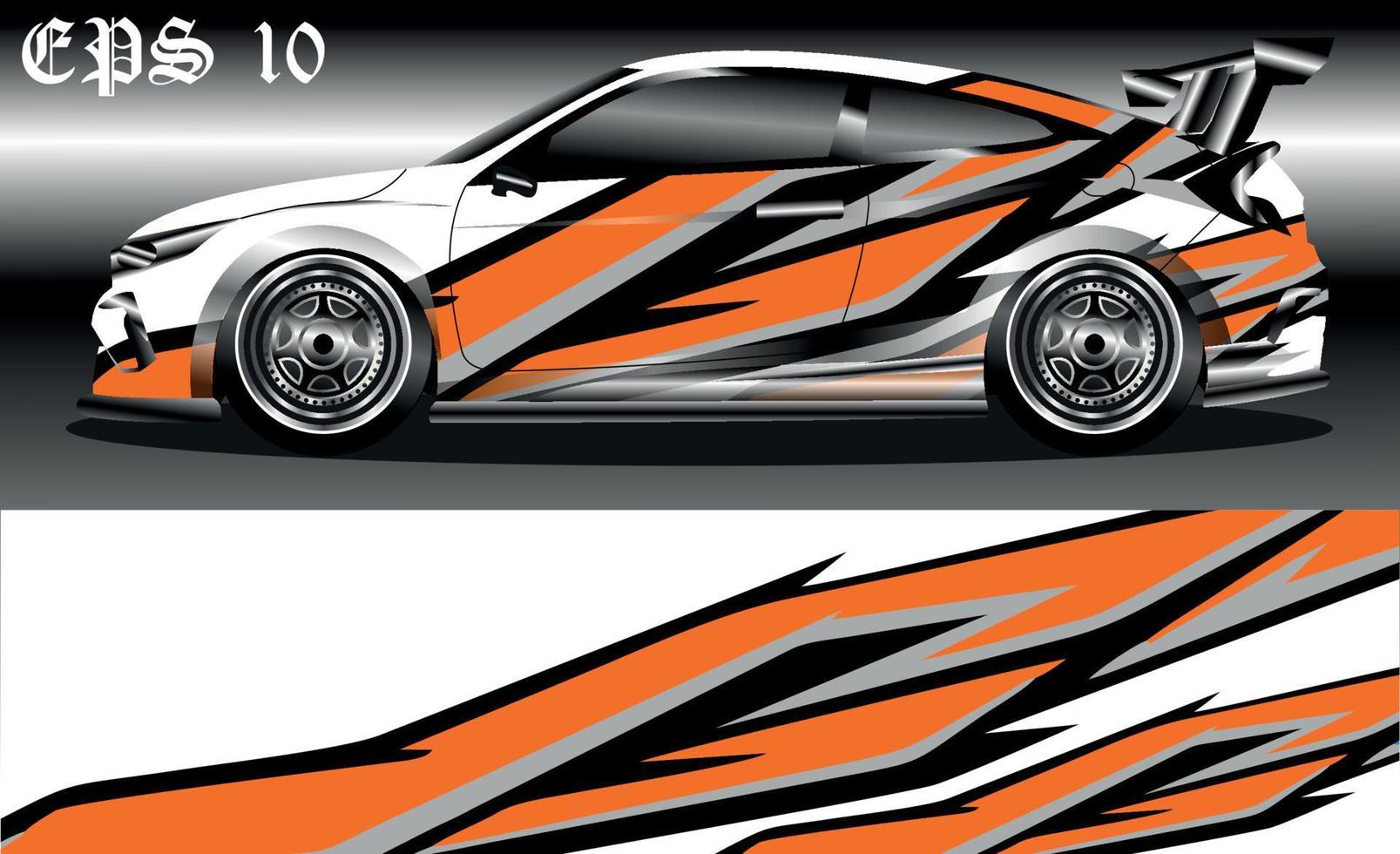 car wrap abstract racing graphic background for vinyl wrap and stickers vector