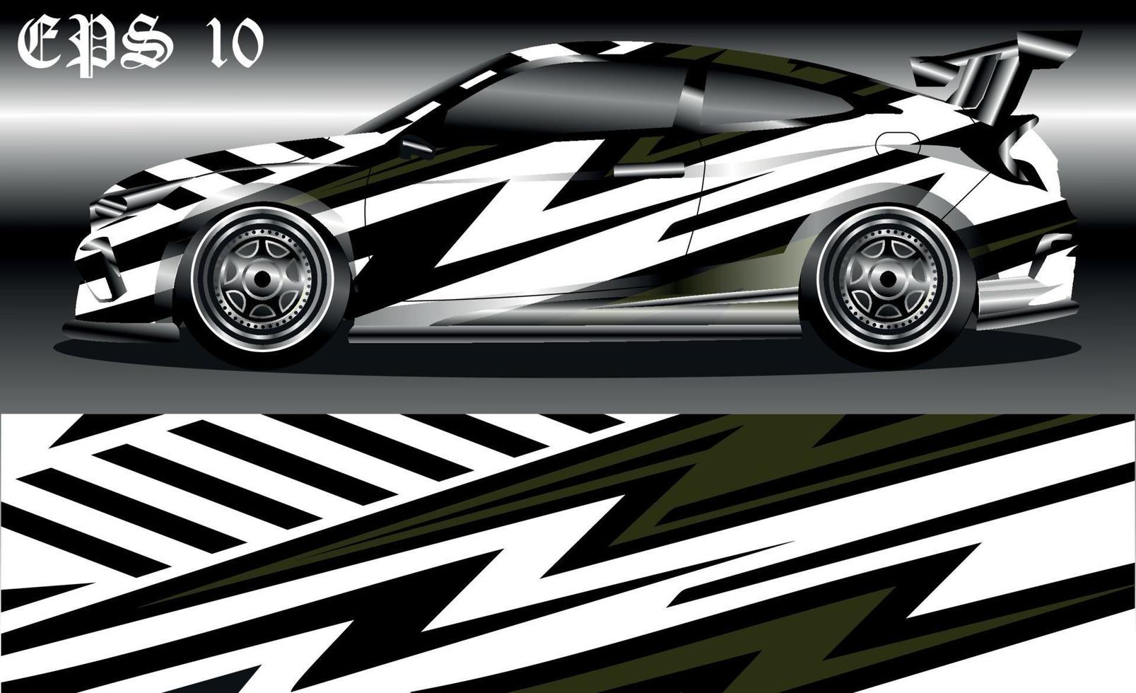 car wrap abstract racing graphic background for vinyl wrap and stickers vector
