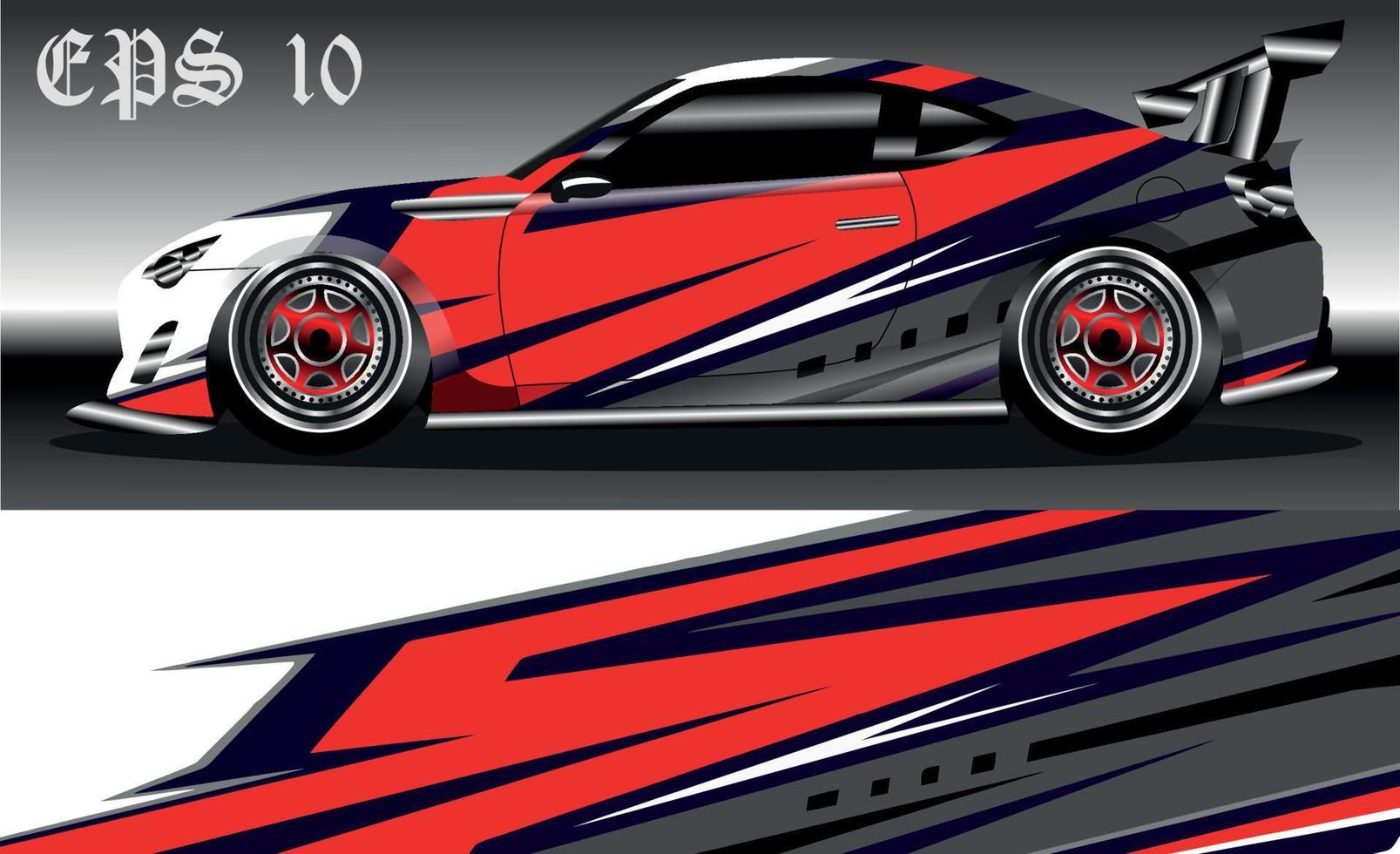 car wrap abstract racing graphic background for vinyl wrap and stickers vector