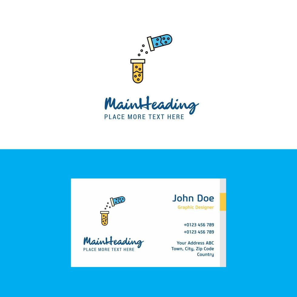 Flat Chemical reaction Logo and Visiting Card Template Busienss Concept Logo Design vector