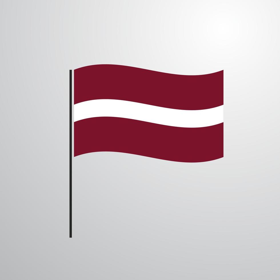 bandera ondeante de letonia vector