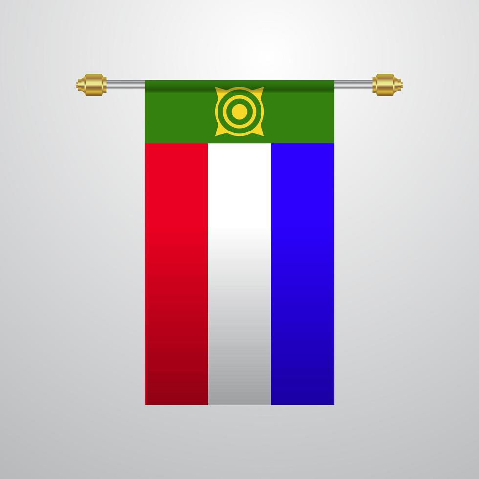 Khakassia hanging Flag vector