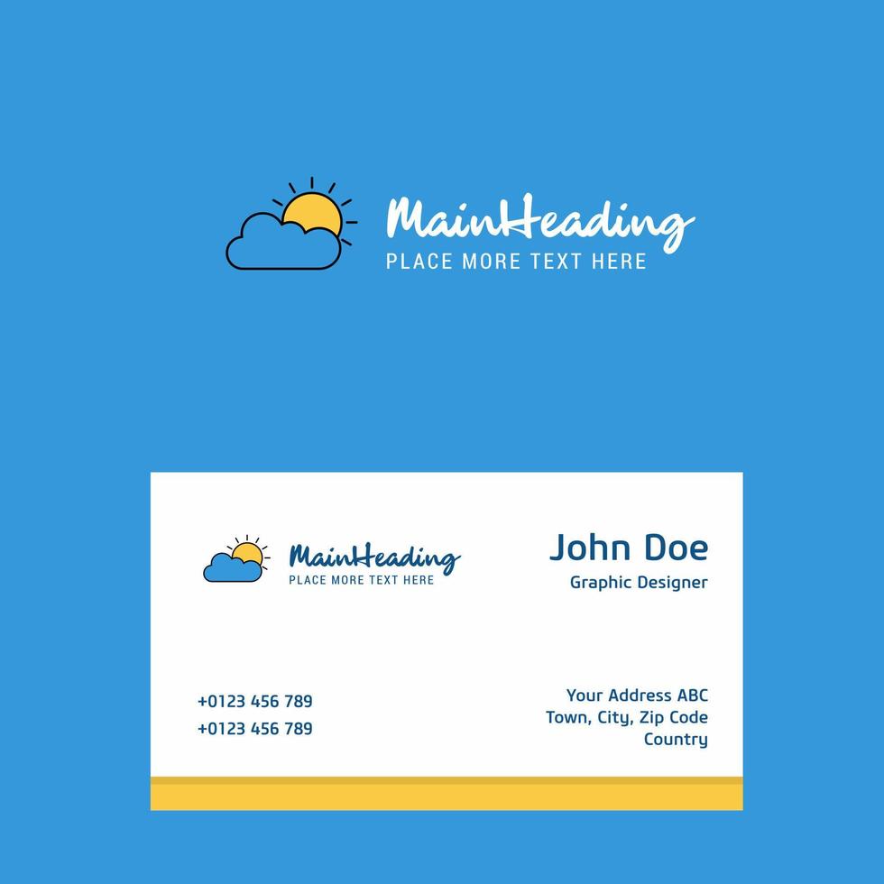 Raining logo Design with business card template Elegant corporate identity Vector