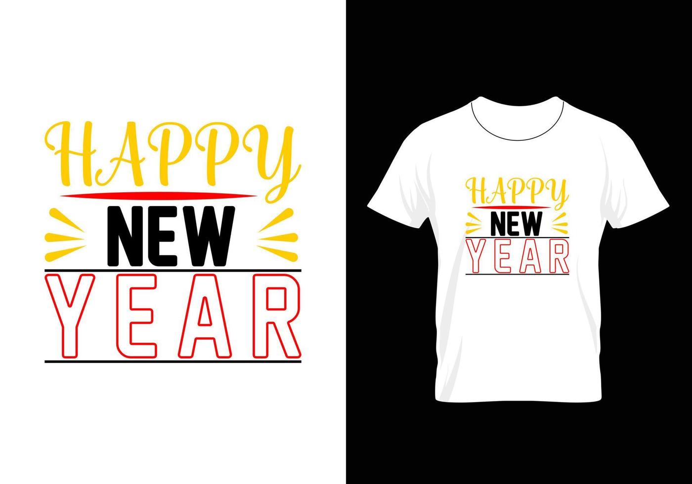 mejor tipografía navidad y feliz año nuevo diseño de camiseta vector