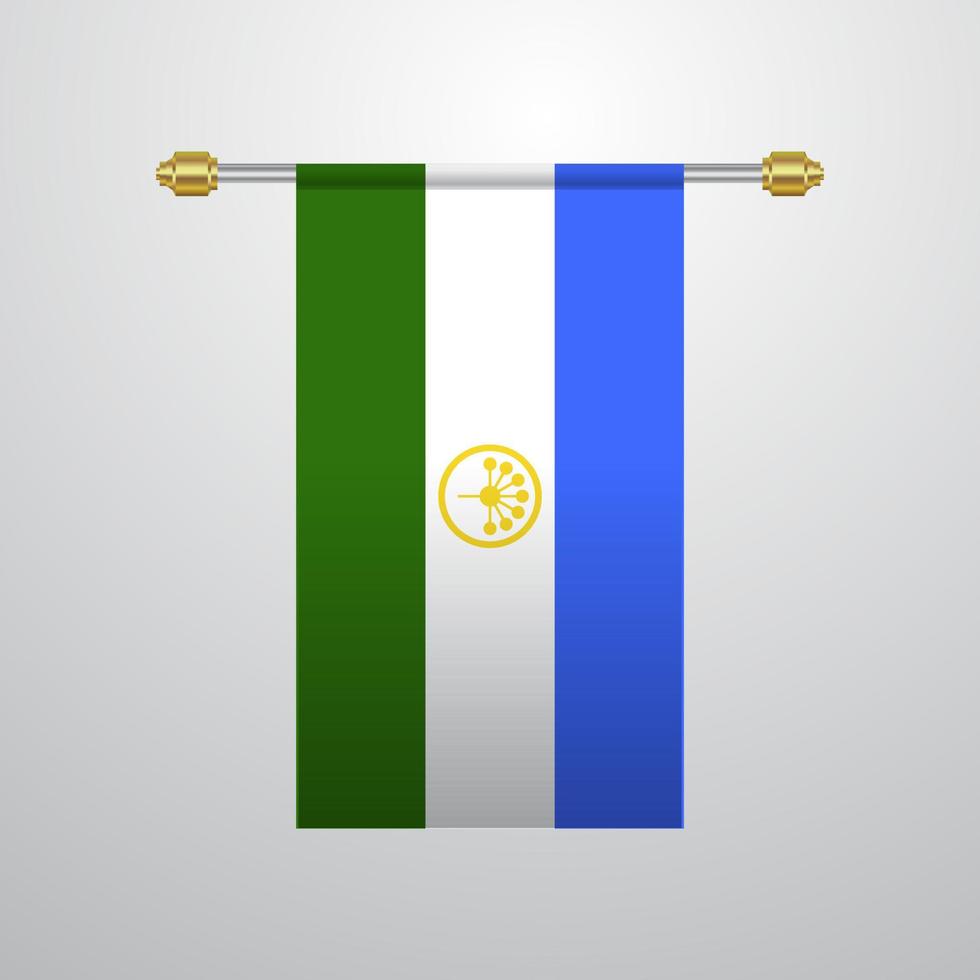 Bashkortostan hanging Flag vector