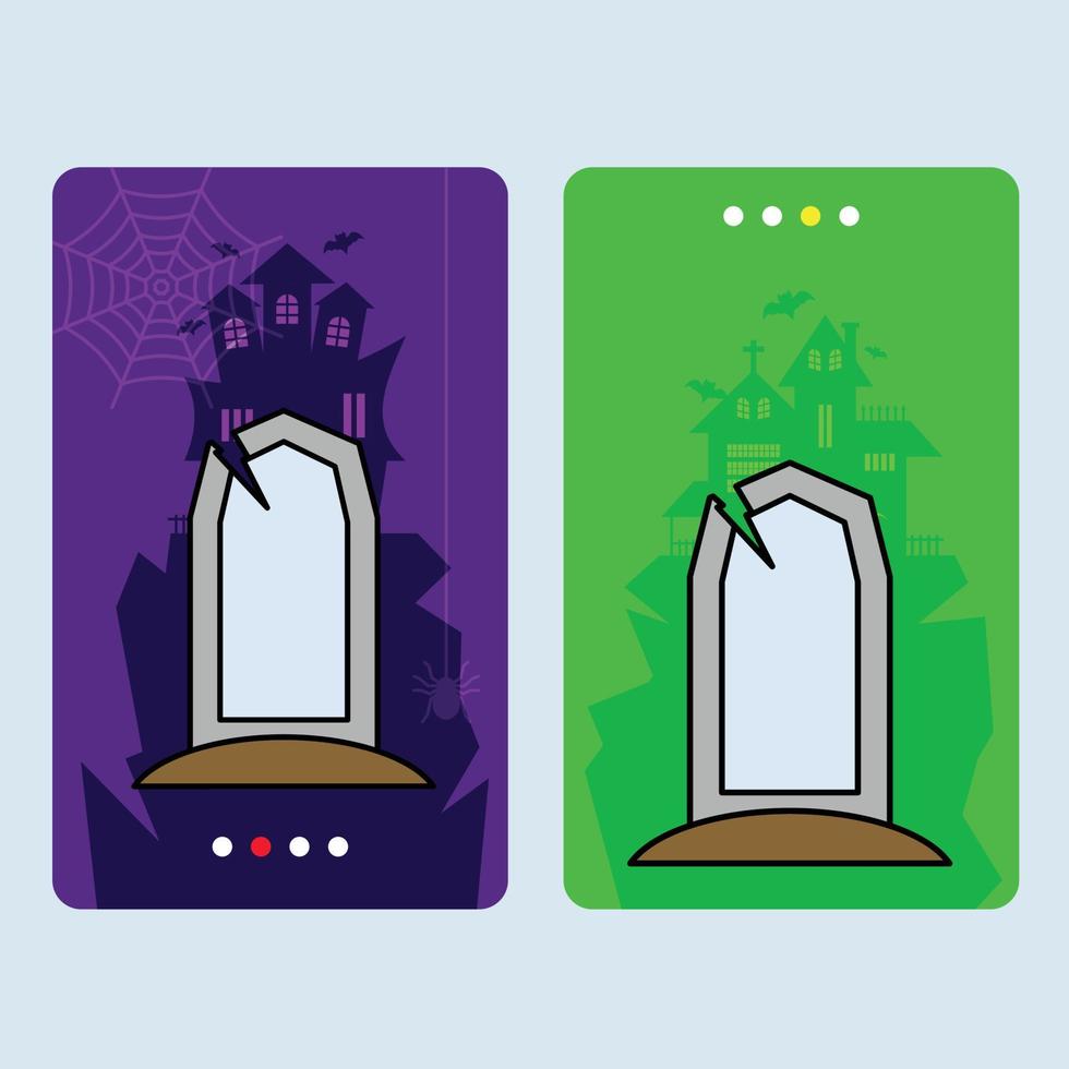 Happy Halloween invitation design with grave vector