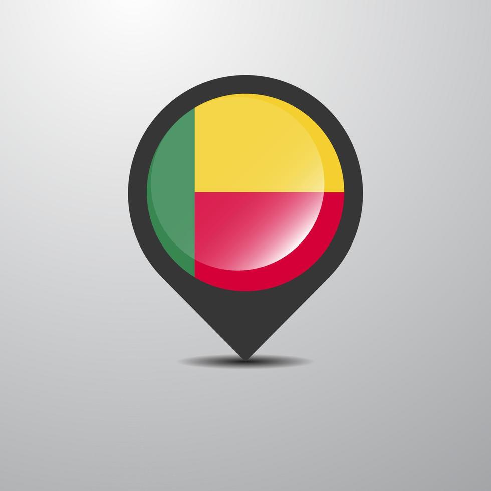 Benin Map Pin vector