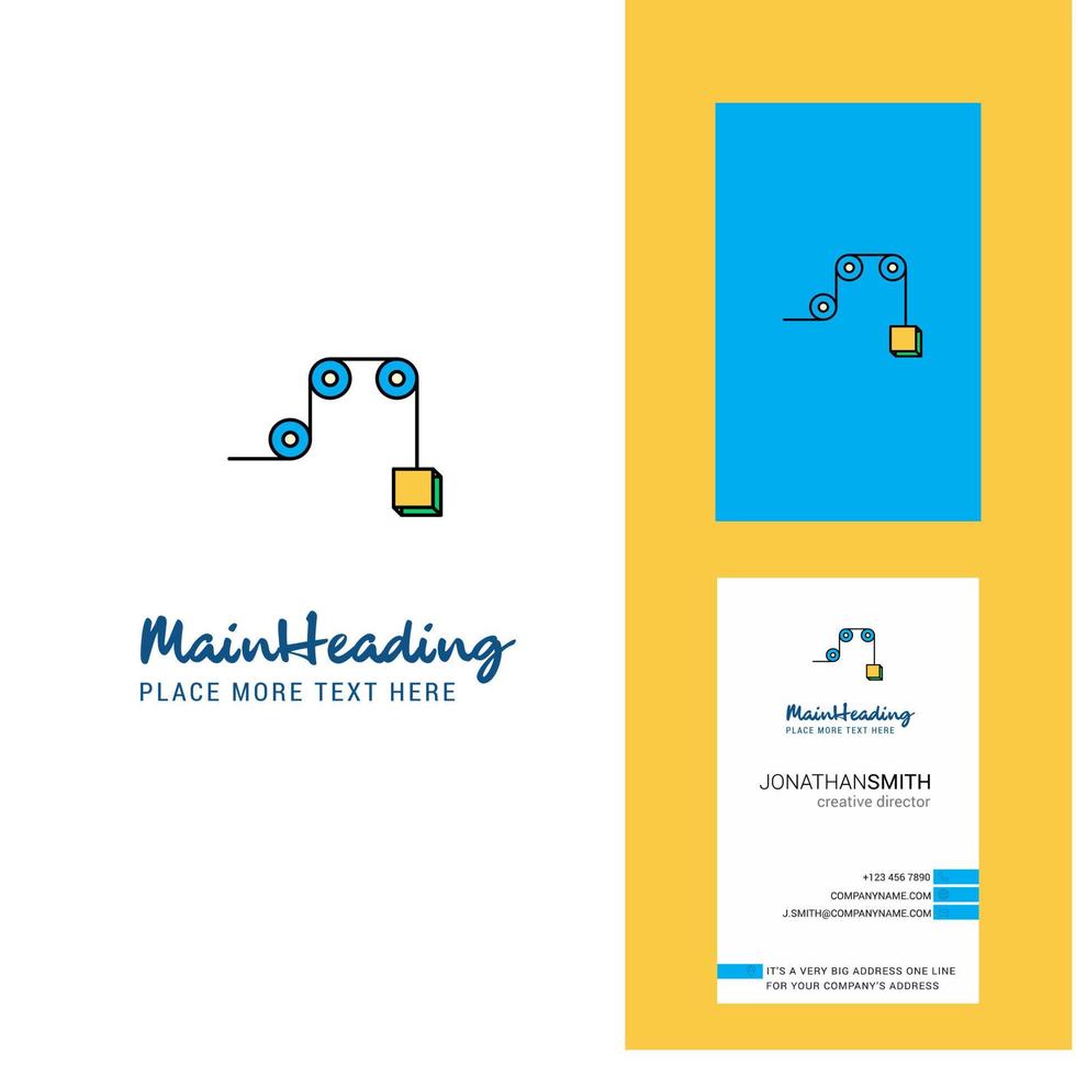 Pulley Creative Logo and business card vertical Design Vector