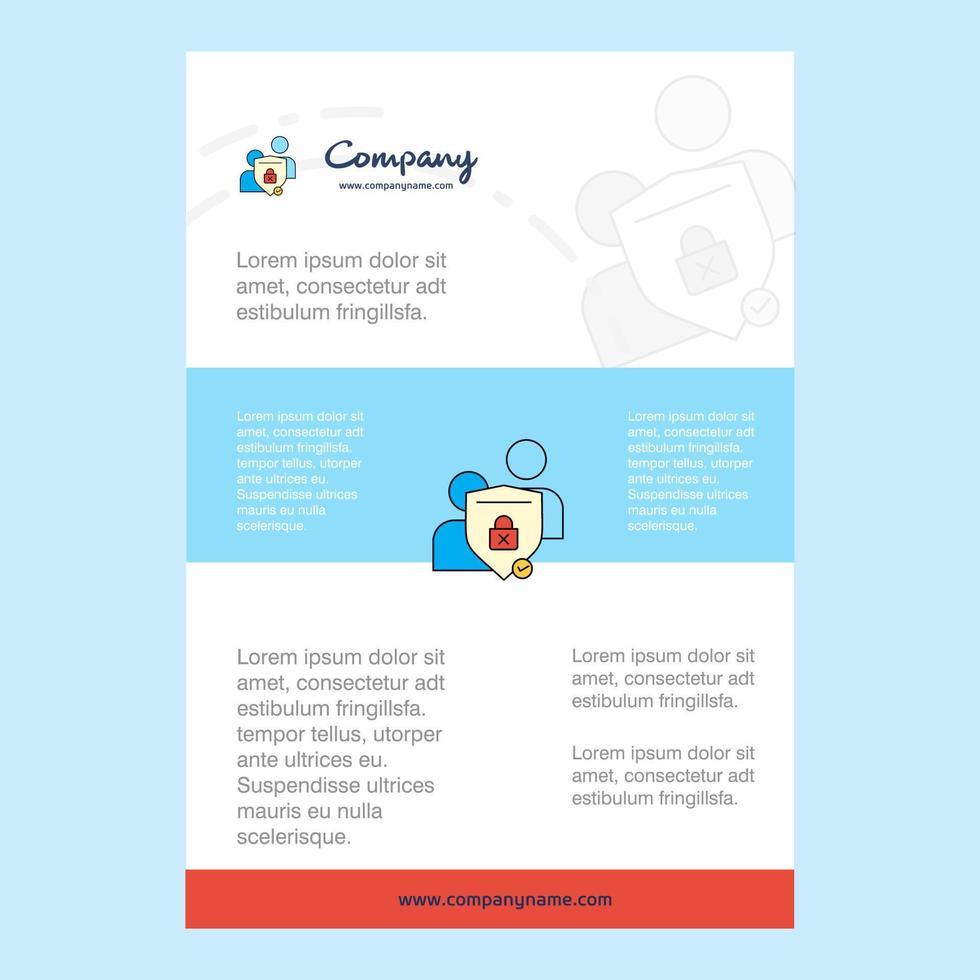 Template layout for Protected chat comany profile annual report presentations leaflet Brochure Vector Background