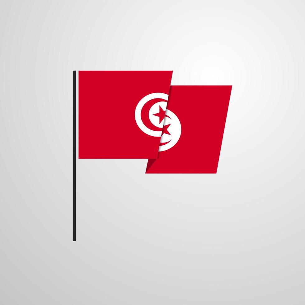 Tunisia waving Flag design vector