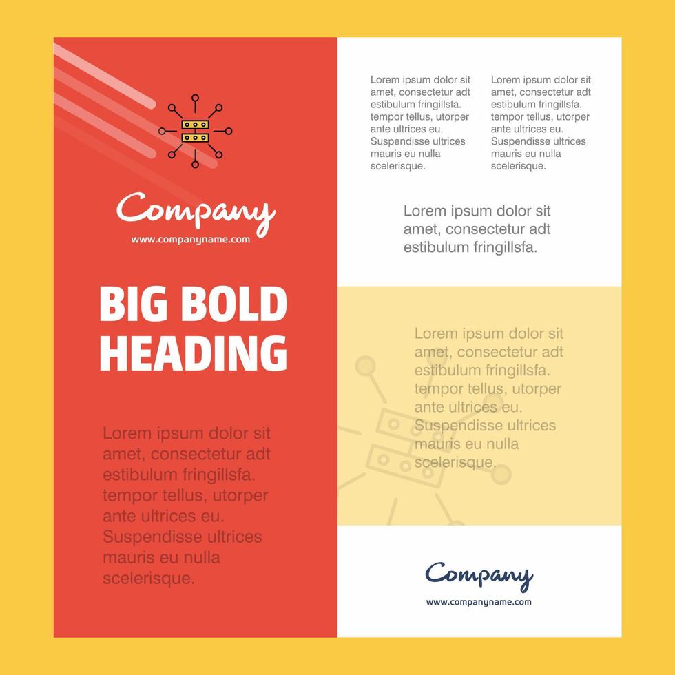 Router Business Company Poster Template with place for text and images vector background